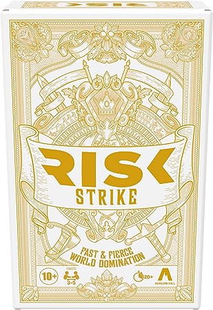 Hasbro Gaming Risk Strike Cards and Dice Game for Adults, Teens, and Kids Ages 10 , Quick-Playing Strategy Card Game for 2-5 Players, 20 Min. Average, Family Games