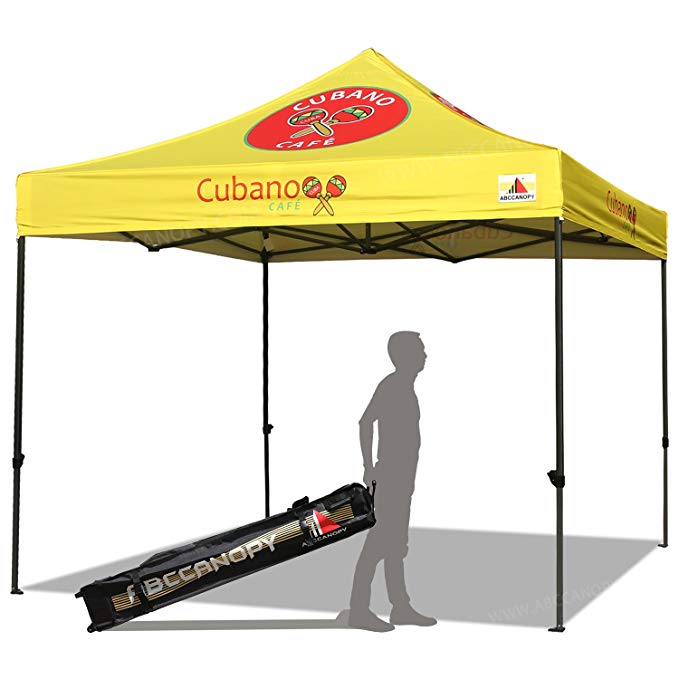 ABCCANOPY Deluxe Custom Pop up Tents 10x10 Pop up Canopy with Custom Graphics Bonus 4x Weight Bag