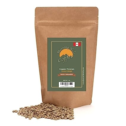 Peru Organic, Green Unroasted Coffee Beans 1 Pound