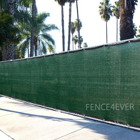 6'x50' 3rd Gen Dark Green Fence Privacy Screen Windscreen Shade Cover Mesh Fabric (Aluminum Grommets) Home, Court, or Construction