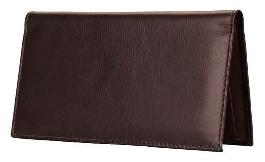 Genuine Leather Checkbook Register Cover, Holder, Case