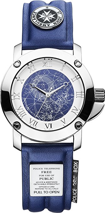 Underground Toys Doctor Who Tardis Collector's Analog Watch, White & Blue
