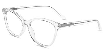 Firmoo Women Blue Light Blocking Glasses, Chic Cat Eye Computer Eyeglasses Anti Eyestrain Anti Glare Eyewear（Clear Frame）