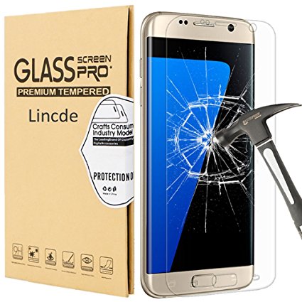 S7 Edge Screen Protector,Galaxy S7 Edge Screen Protector,Linycase [HD Clear] [Case Friendly] Tempered Glass Screen Protector for Samsung Galaxy S7 Edge