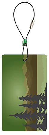 Lewis N. Clark Travel Green Luggage Tag, Trees