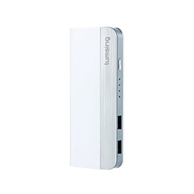 Lumsing® Harmonica Series Dual-usb Portable Battery Charger 10400mah External Power Bank for Iphone 6s 6 Plus 6 5s 5 Ipad Air Mini Samsung Galaxy S6 Edge  S6 S5 Nexus HTC Gopro and More (White)