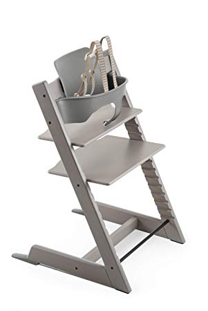 Stokke 2019 Tripp Trapp High Chair, Includes Baby Set, Oak Greywash