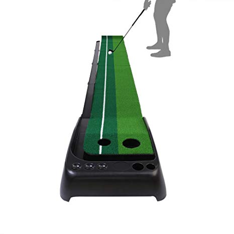 OUTAD Golf Putting Mat Indoor Golf Training Mat Putting Green System Professional Golf Practice Mat Green Long Challenging Putter