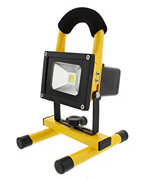 ABN LED Flood Light 10 Watts 900 Lumens 12V Indoor/Outdoor IP 65 Waterproof Rechargeable Portable Job Site Work Light