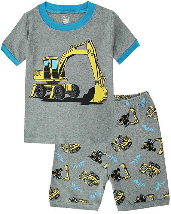 Boys Pajamas Truck Cotton Kids Clothes Short Sets Size 2Y-7Y