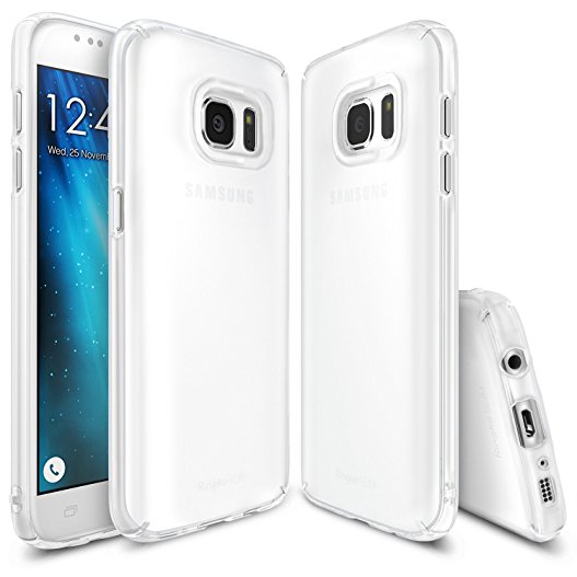 Galaxy S7 Case, Ringke [Slim] Ultra-Thin Cover [Soft Tone Color] Essential Side to Side Edge Coverage Superior Coating PC Hard Skin for Samsung Galaxy S7 2016 - Frost White