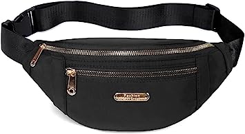 Fanny Pack Waist Pack for Women, Fashion Waist Bag with Adjustable Strap for Travel Sports Running, black, One Size