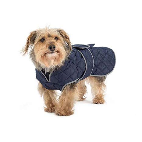 Ancol Muddy Paws Navy Quilted Dog Coat (Medium)