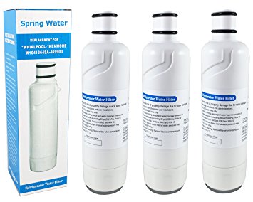 Spring Water Filter 2 W10413645A Refrigerator Water Ice Premium Replacement Filter for Whirlpool EDR2RXD1 Maytag KitchenAid Jenn-Air Amana Kenmore 46-9903 (3)