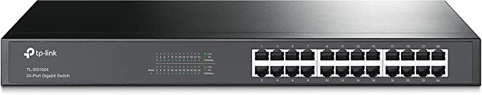 TP-Link 24 Port Gigabit Ethernet Switch | Plug and Play | Sturdy Metal w/Shielded Ports | Rackmount | Fanless | Limited Lifetime Protection | Unmanaged (TL-SG1024)