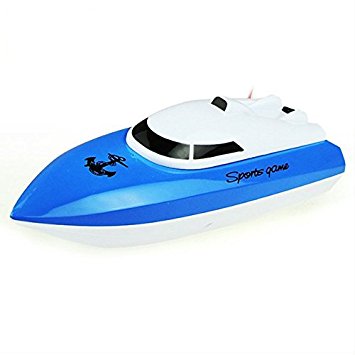 RC Boat SZJJX Remote Control High Speed Electric Race Boat 4 Channels for Pools, Lakes and Outdoor Adventure JX802 Blue