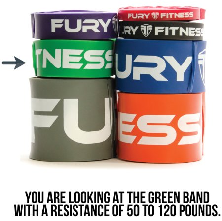 Fury Fitness Resistance Bands - High-Performance Pull Up & Resistance Bands - Perfect for Any Workout or Exercise including: Crossfit - P90X - Pilates - Easily Targets: Legs - Arms - Back - Shoulders