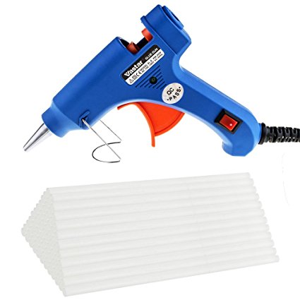 Vastar Hot Glue Gun with 100 Pieces Melt Glue Sticks 20 Watt Melting Adhesive Glue Gun Kit for DIY Small Craft and Quick Repairs in Home & Office