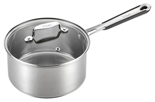 T-fal E75724 PerformaPro Stainless Steel Dishwasher Safe Induction Compatible Saucepan Cookware, 3-Quart, Silver