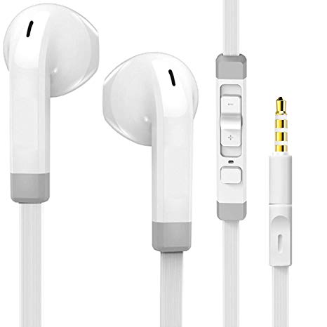 Headphones Earphones, ZGEM P100 Stereo Mic&Remote Control Headphones Noise Isolating Earbuds Compatible With Samsung Huawei Android Smartphones, Tablets And All 3.5mm Audio Devices