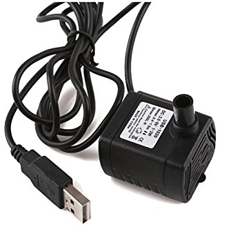 Driew 3W DC 3.5-9V USB Water Pump with Power Cord, Solar Mini Submersible,Brushless,Waterproof