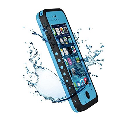 3C-Aone Waterproof Phone Case Cover For Apple iPhone 5C Shock-Absorbing Pumber Dirtproof (Blue)