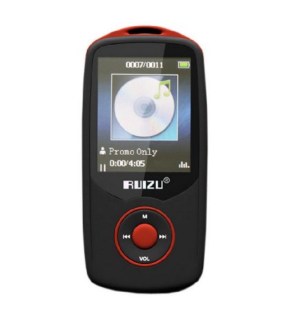 RUIZU X06 Wireless Bluetooth Mp3 Player with FM Radio 4GB Red