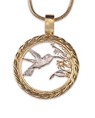 The Difference World Coin Jewelry Hummingbird Pendant & Necklace