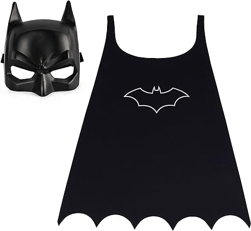DC Comics, Batman Cape and Mask Set, Super Hero Costume Accessories, Kids Roleplay for Boys and Girls Ages 3
