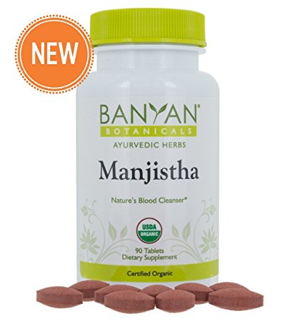 Banyan Botanicals Manjistha Tablets - USDA Organic - Rubia cordifolia - Cleanses the Blood & Lymph - Ayurveda