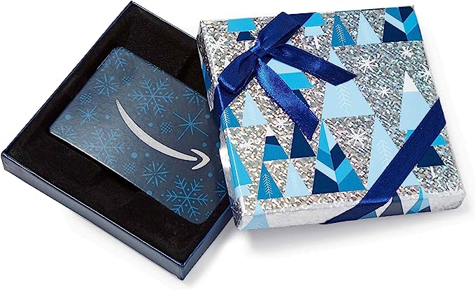 Amazon.co.uk Gift Card for Custom Amount in a Blue and Silver Trees Box - FREE One-Day Delivery