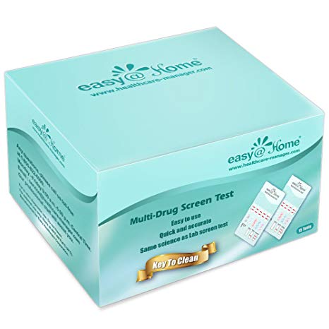 Easy@Home 5 Panel Instant Drug Test Kits (15 Pack) - Testing Marijuana (THC), COC, OPI 2000, BZO, MET/mAMP - Urine Dip Drug Testing - #EDOAP-654