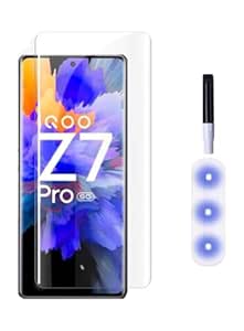 XDesign Tempered Glass Screen Protector Compatible For Iqoo Z7 Pro 5G Cellphone With Edge To Edge Full Coverage Uv And Easy Installation Kit