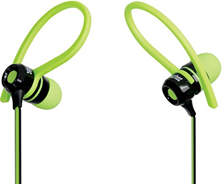 Promate Swank Comfort Fit Sports Universal Earphones Headphones for iPhone, iPad, iPod, Samsung, HTC (WITH microphone and Remote) - Green