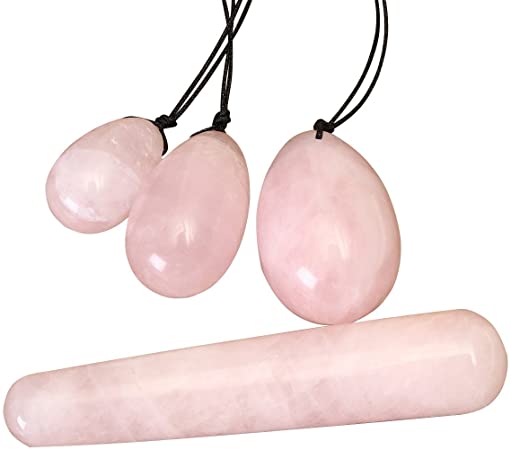 CHARMINER Yoni Eggs, Rose Quartz for to Train Body Muscles Women