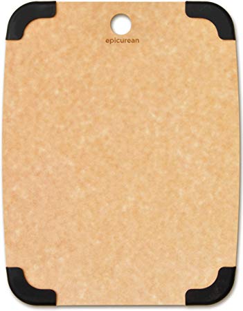 Epicurean Non Slip Cutting Board for Kitchen, 11.5" X 9" (Natural/Slate), Reversible, Thin, Non-Porous, Dishwasher Safe, NSF Approved - Made in USA