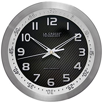 La Crosse Technology 404-1210S 10 Inch WWVB Chapter Ring Wall Clock - White