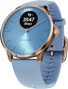 Withings ScanWatch Light - Hybrid Smart Watch, Heart Rate Monitoring, Fitness Tracker, Cycle Tracker, Sleep Monitoring