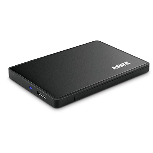 Anker 2.5 Inch USB 3.0 Hard Drive Disk External Enclosure Case for 9.5mm & 7mm 2.5" SATA HDD and SSD