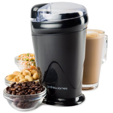 Andrew James Coffee Nut and Spice Grinder - Powerful 150Watt Stainless Steel Blades