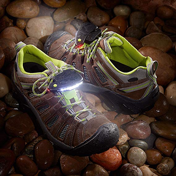 Night Runner and Night Trek Shoe Lights - For Running, Walking, Hiking, Camping, Hunting and Fishing