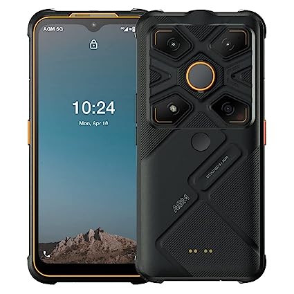 India Gadgets Glory G1S 5G Rugged Android 8GB   128GB, 48MP   20MP Night Vision Camera   Thermal Camera 6.53" FHD  Display: 5500mAh Battery With 18W Fast Charging: Waterproof Smartphone (Black)