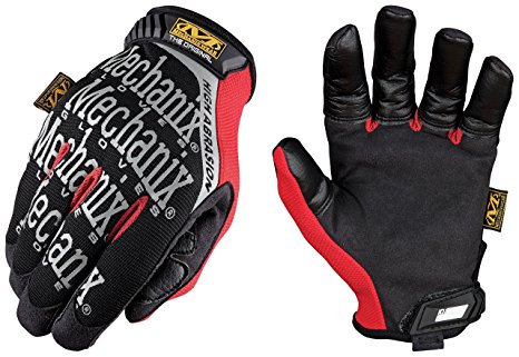 Mechanix Wear - Original High Abrasion Gloves (Large, Black/Red)