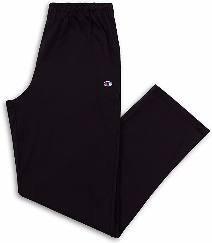 Champion Big and Tall Jersey Pants for Men – Open Bottom Lightweight Lounge Pant