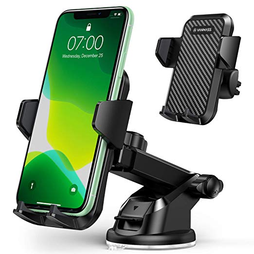VANMASS Car Phone Holder 3 in 1 SmartTouch, Upgraded Gen 3 Mobile Phone Holders for Cars Dashboard Windscreen Air Vent, Car Phone Mount for All iPhones 11 Pro/XS Max/XR/8 Plus/7/Galaxy A50/S10 /Huawei