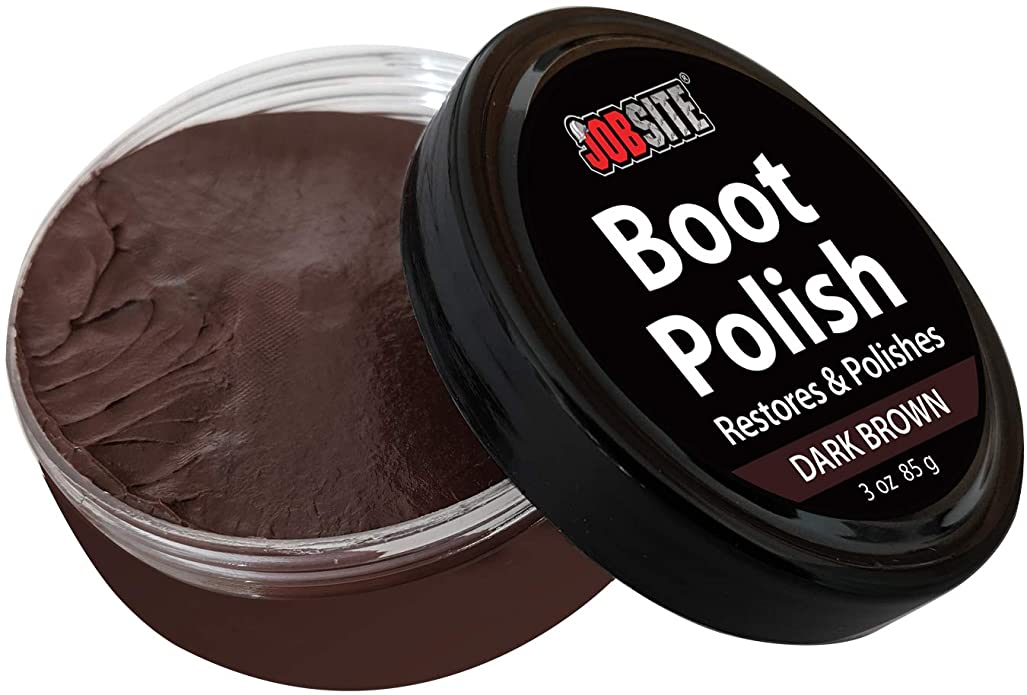 JobSite Premium Leather Boot & Shoe Polish Cream - Restores, Conditions & Polishes