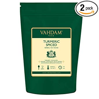 VAHDAM, Turmeric Spice Chai Tea (100 Cups) | India's Ancient Medicine Blend of Turmeric & Garden Fresh Spices | SOFI AWARD WINNER | ABUNDANT IN ANTI-OXIDANTS | Turmeric Tea, Packed in India | 7oz