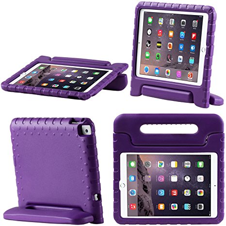 iPad Air 2 Case, i-Blason Apple iPad Air 2 Case for Kids [ArmorBox Kido Series] Light Weight Super Protection Convertable Stand Cover for iPad Air 2nd Generation 2014 Release (iPad Air 2, Purple)