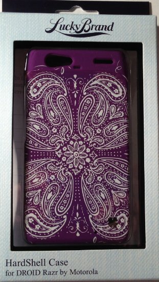 Lucky Brand Hardshell Snap-on Case Cover For Motorola Droid RAZR