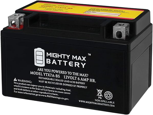 YTX7A-BS Replacement Battery Compatible with Chrome YTX7A-BS